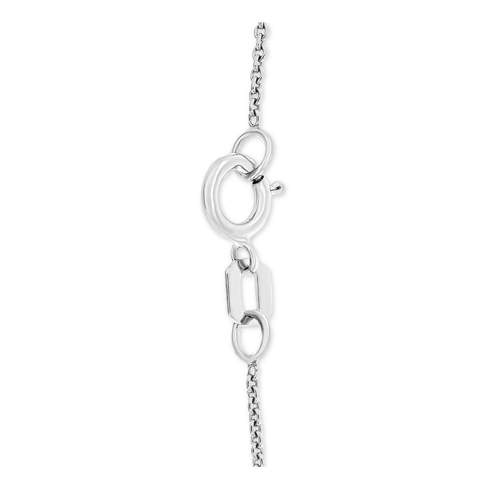Diamond Cushion Cluster 18" Pendant Necklace (1/10 ct. t.w.) in Sterling Silver - Picture 4 of 5